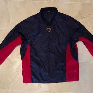 Men’s blue/ burgundy Nike lightweight V-neck Soccer sweater